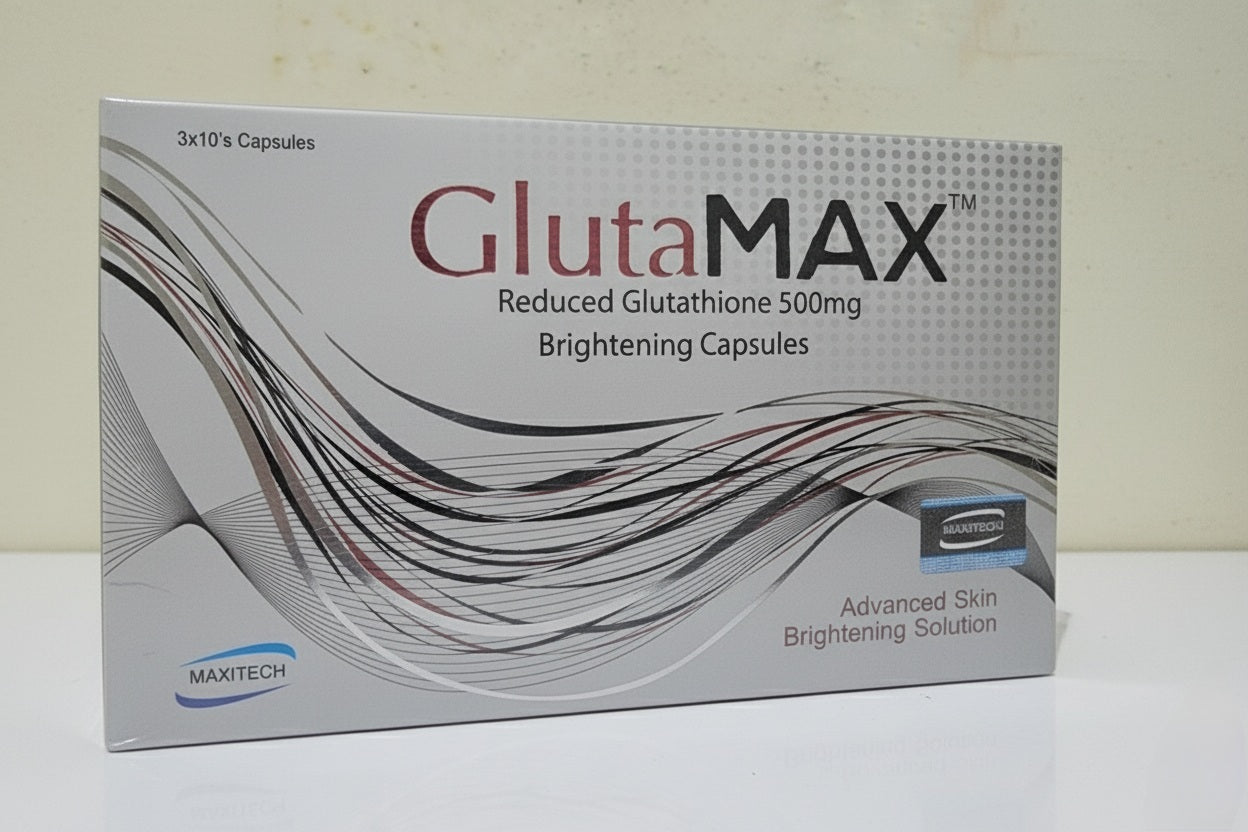 Glutamax 500mg Capsules – Reduced Glutathione Skin Brightening Formula – 30 Capsules | Glutamax 500mg Capsule Price in Pakistan