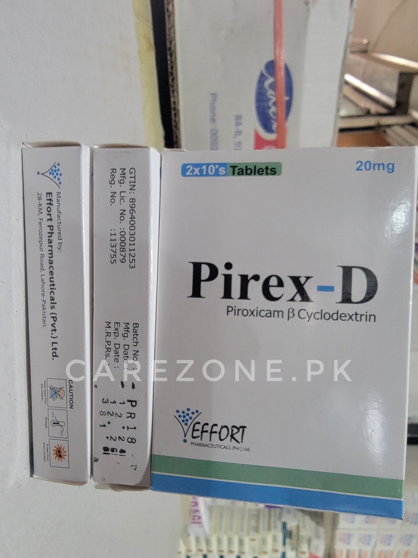 Pirex-D 20mg Tablets – 2x10’s | Piroxicam Beta Cyclodextrin