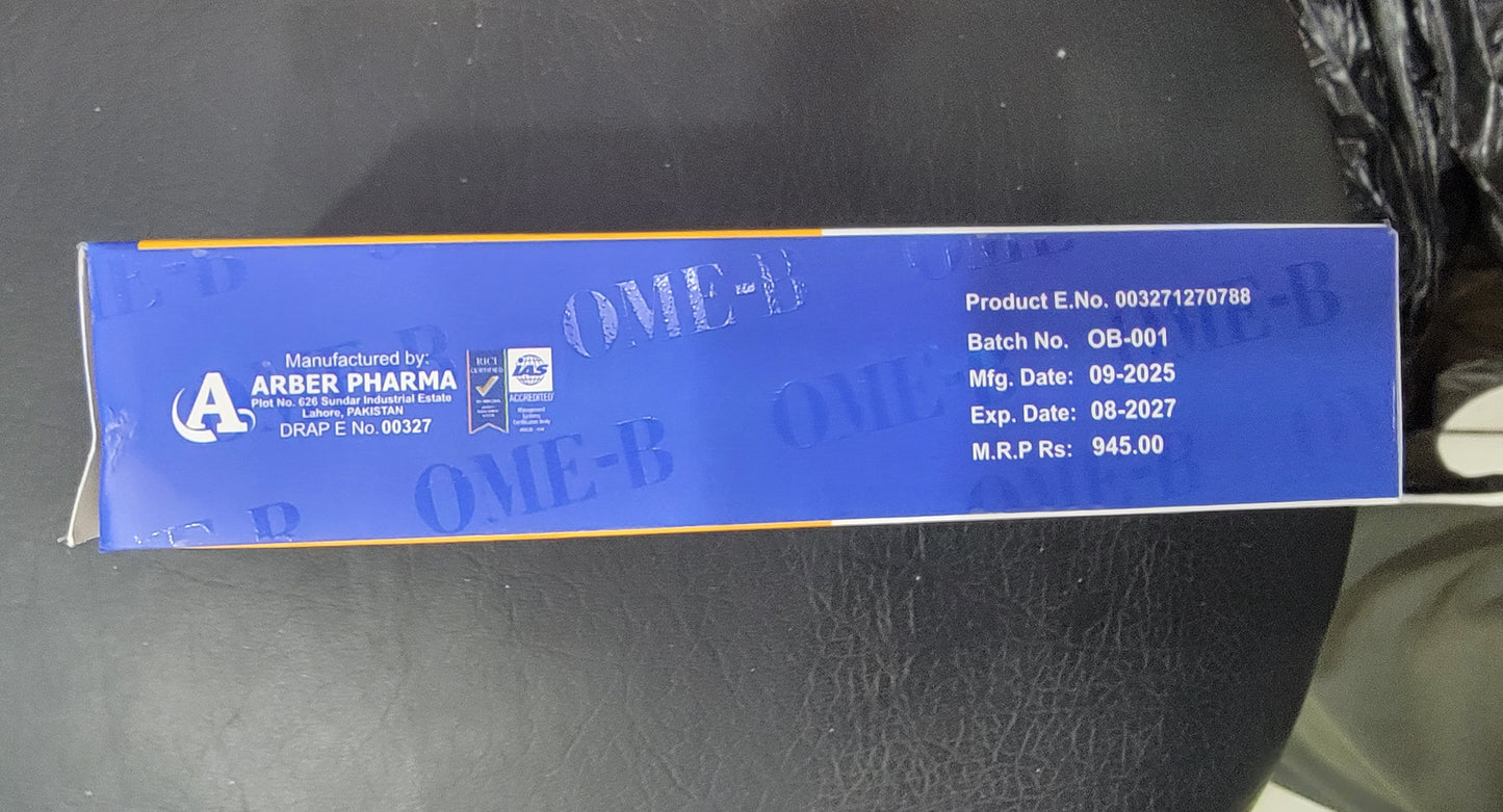 OME-B Omega-3 1000mg Softgels – EPA + DHA + Vitamin E – 20 Softgels | Heart, Brain & Joint Support | OME-B Price in Pakistan