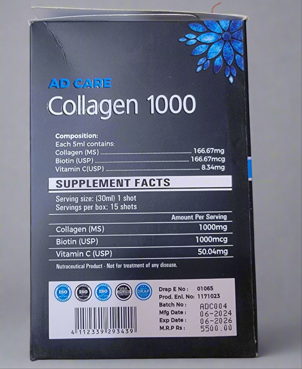 Fablous Collagen 1000 with Biotin & Vitamin C Oral Shots 30ml, 15 shots
