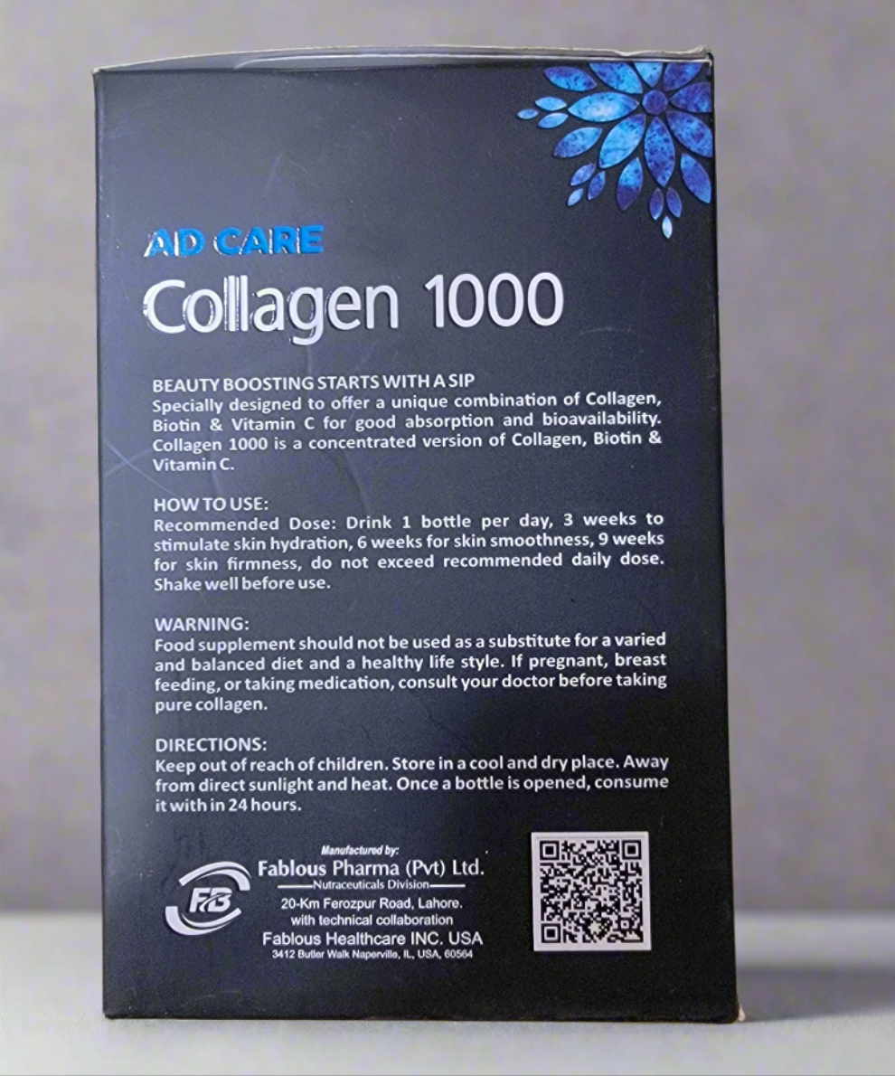 Fablous Collagen 1000 with Biotin & Vitamin C Oral Shots 30ml, 15 shots