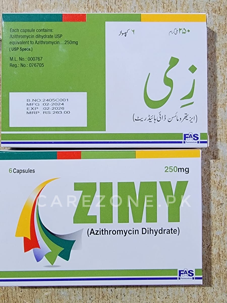 Zimy 250mg capsules (Azithromycin)