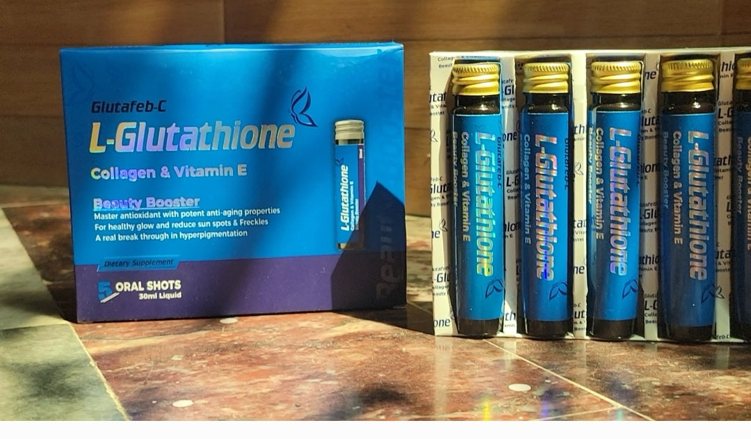 Glutafeb-C Oral shots (L-Glutathione) Beauty Booster – Pack of 5 Oral Shots – 30ml/Shot