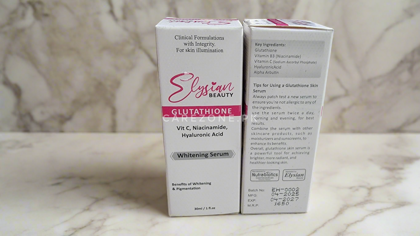Elysian Glutathione Whitening Serum – Vitamin C, Niacinamide & Hyaluronic Acid -30ml