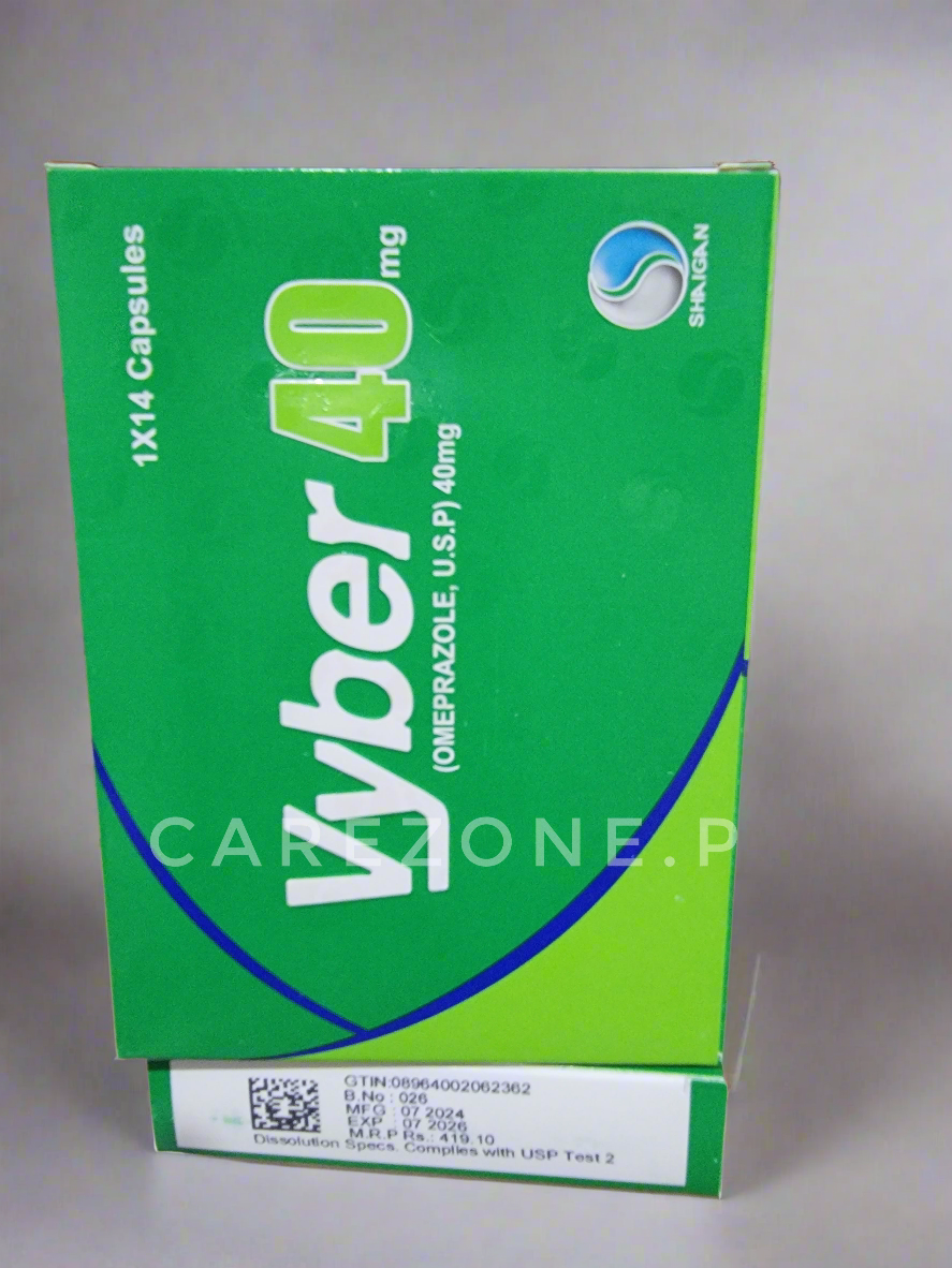 Vyber 40mg capsule (Omeprazole) 14 Capsules – Stomach Acid Reducer