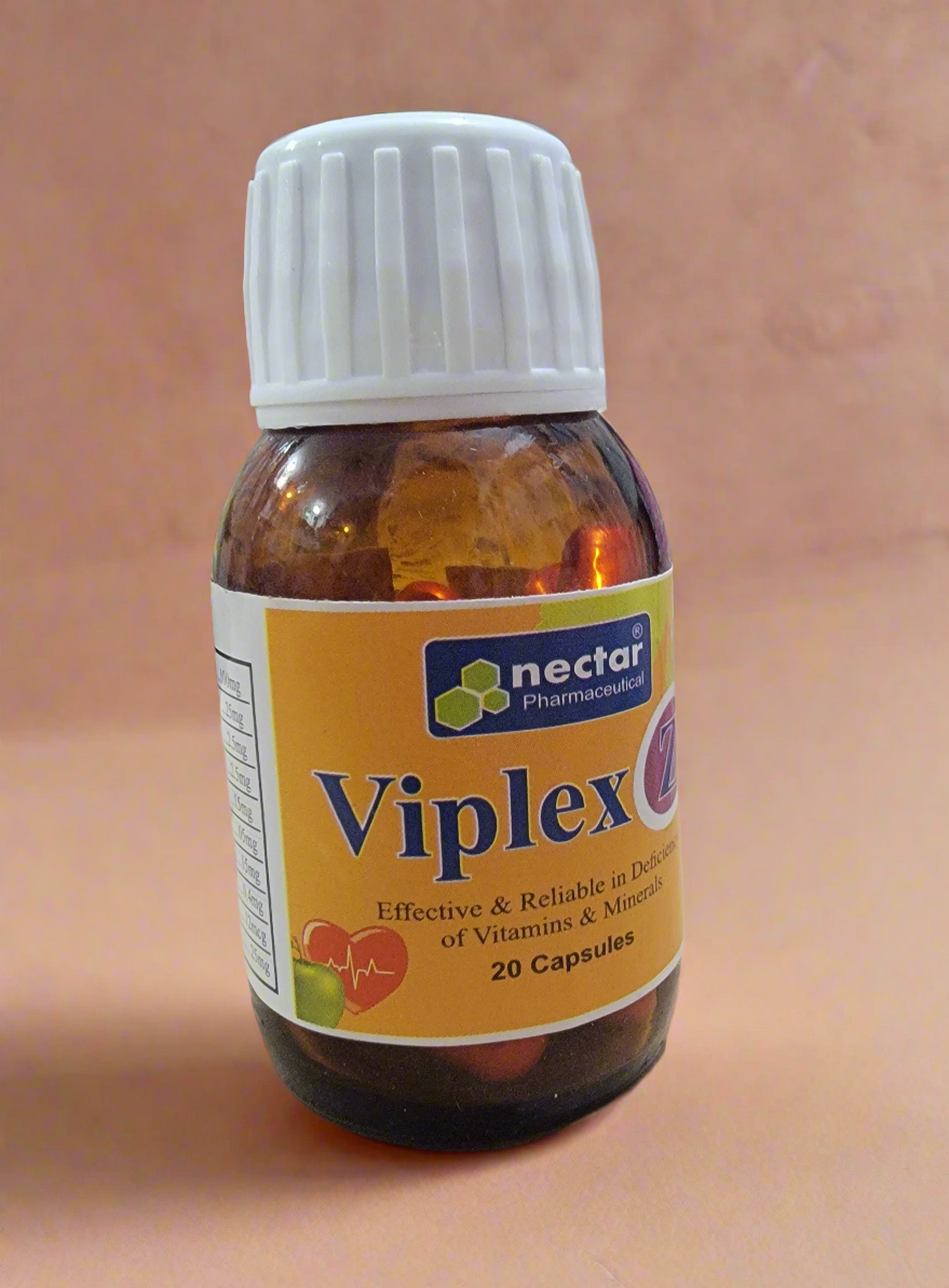 Viplex Z - Multivitamin & Mineral Supplement (20 Capsules) - Effective for Vitamin & Mineral Deficiency