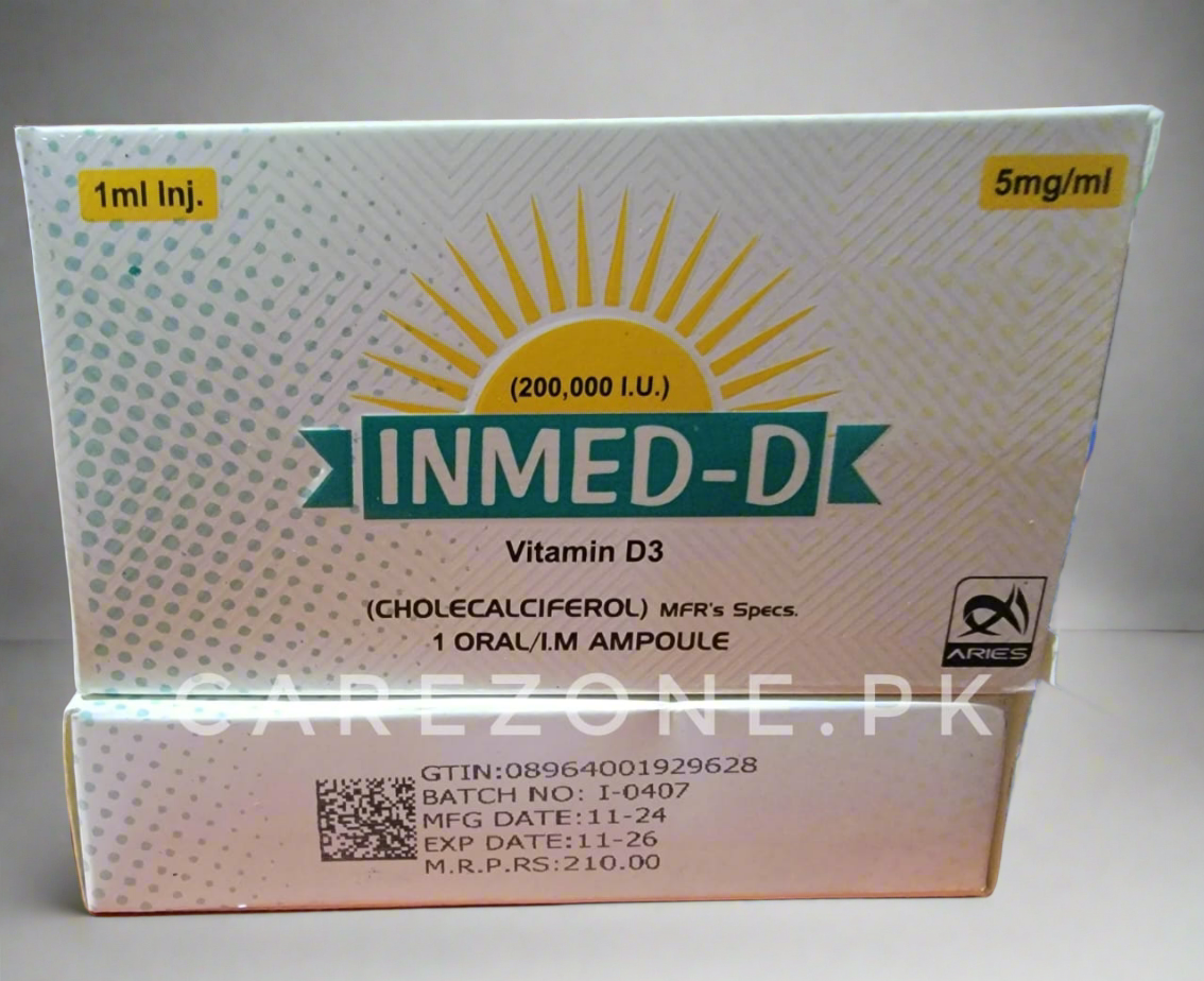 INMED-D Injection 1ml – Vitamin D3 (Cholecalciferol) 5mg/ml