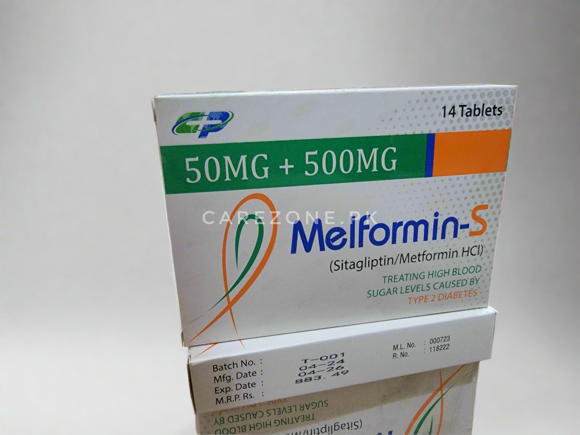 Melformin-S 50mg + 500mg Tablets | Sitagliptin + Metformin HCl | 14 Tablets