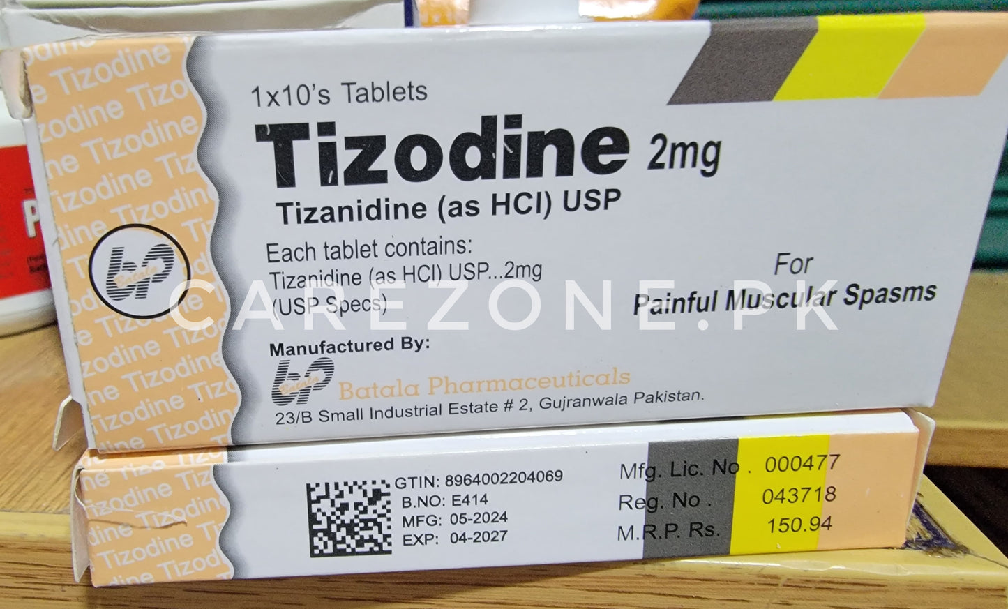 Tizodine 2mg tablets