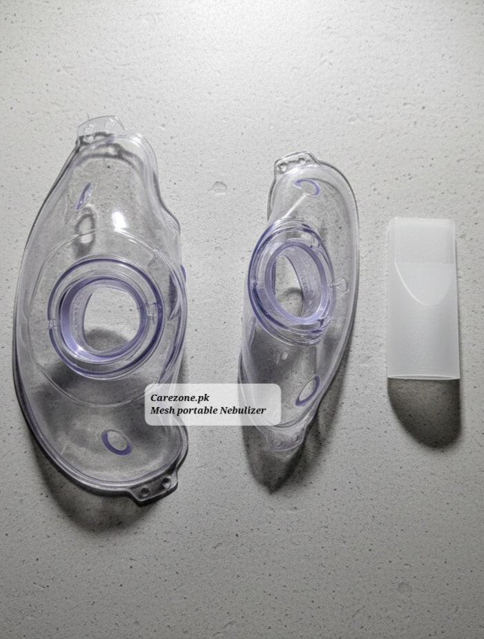 Mesh Portable Nebulizer Machine with Adult & Kid Masks, Mouthpiece, USB Cable, and Battery Operated - Best Portable Nebulizer in Pakistan