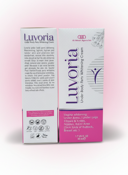 Luvoria Under Body Parts Whitening Cream - Private Area Whitening, Tightening & Odor Control Cream- Clinically tested & approved