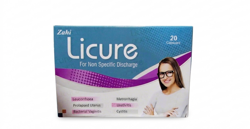 Licure Capsule | Herbal Formula | For Leucorrhea, Vaginitis, Urethritis & Cystitis | 20 Capsules