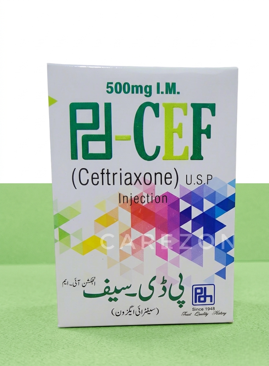 PDCEF 500mg  Injection I.M (Ceftriaxone sodium)