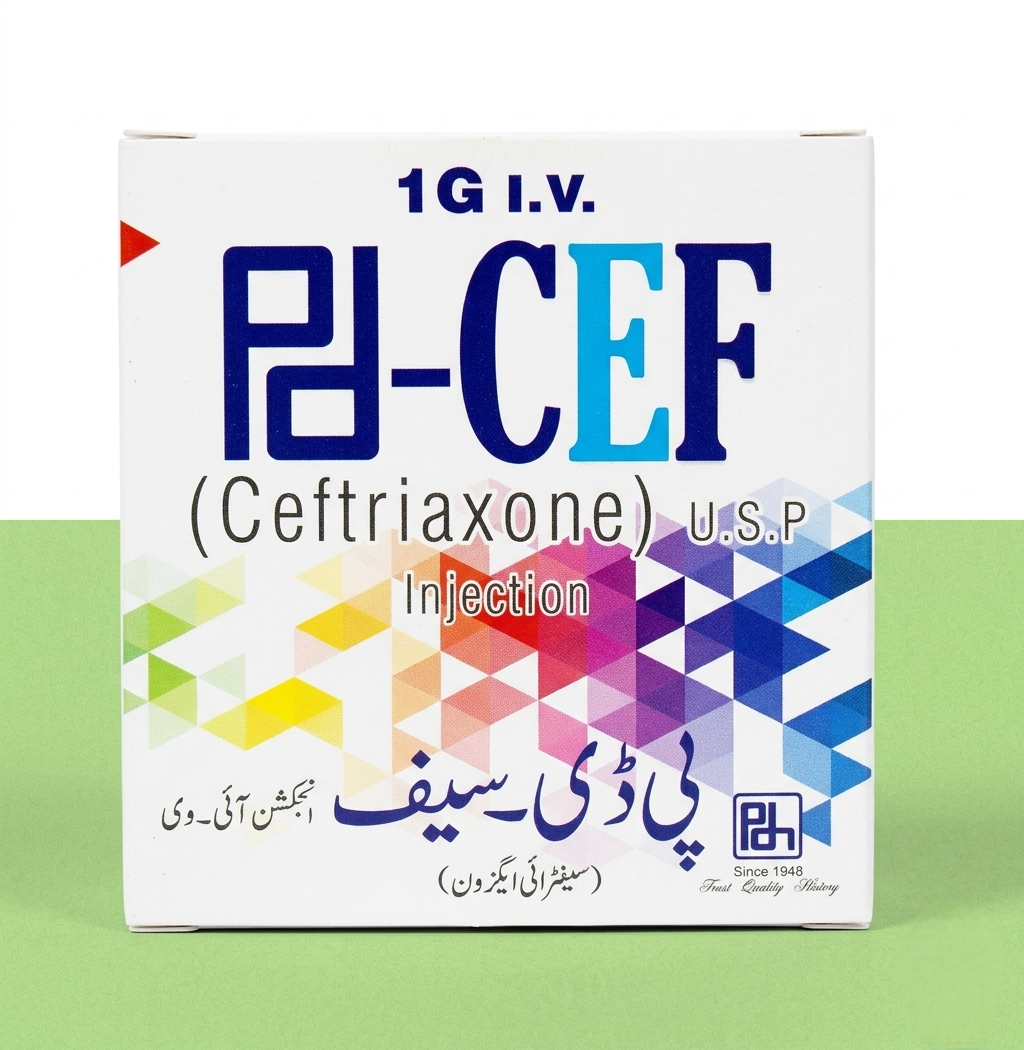 PDCEF 1G Injection I.V (Ceftriaxone sodium)