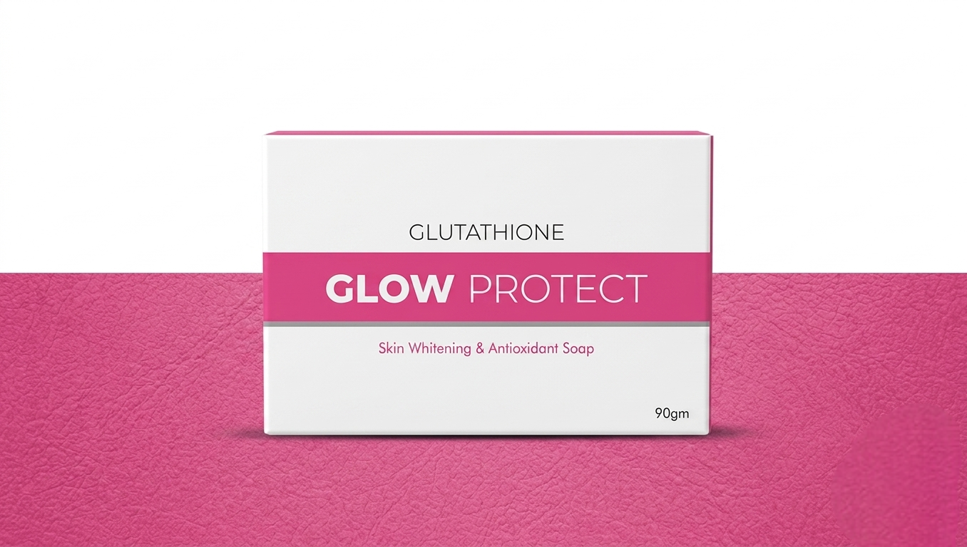 Glow Protect Soap - Glutathione, Vitamin-E, Kojic acid- Skin Whitening soap - 90g Bar
