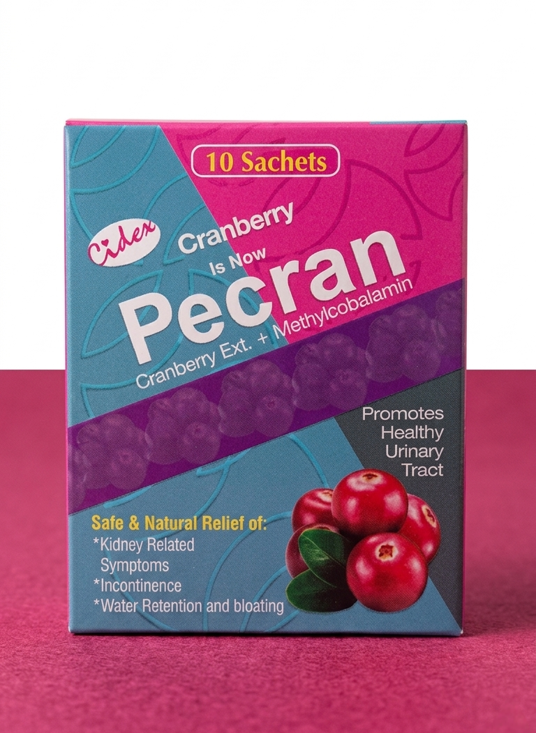Pecran Cranberry Sachet (Cranberry Extract + Methylcobalamin)- 10 Sachets