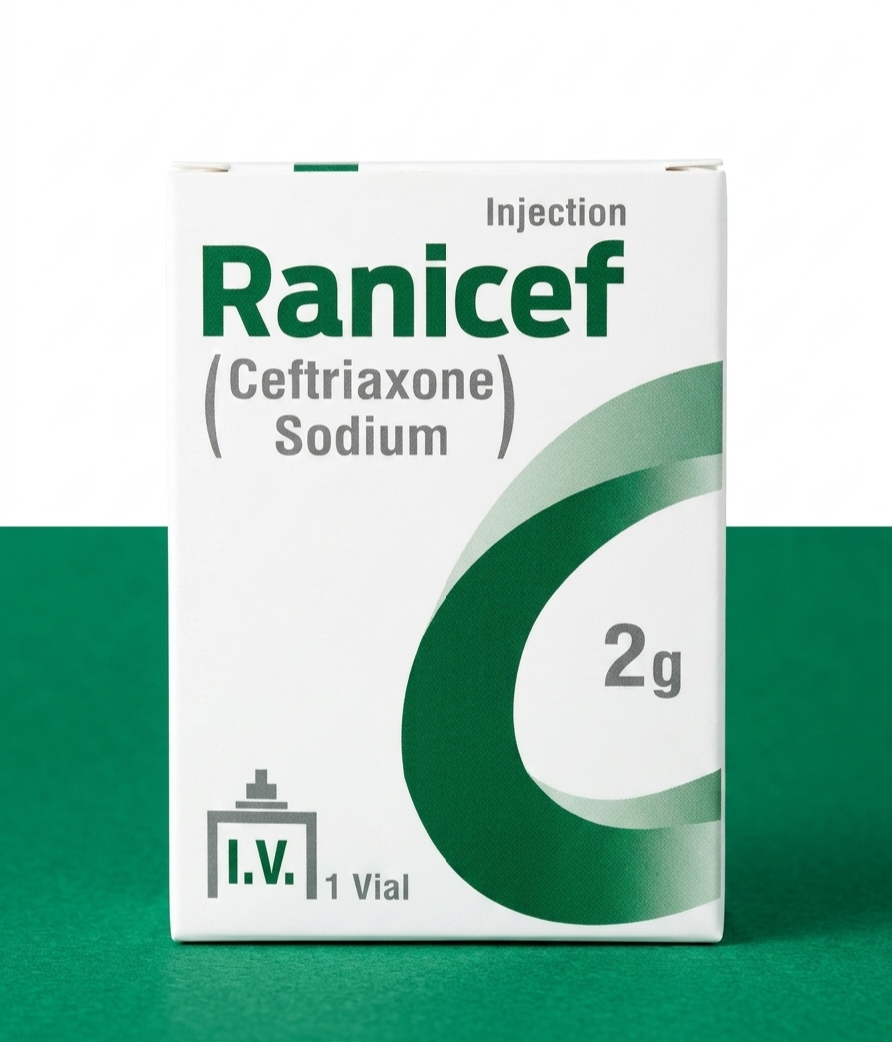 Ranicef 2g Injection I.V (Ceftriaxone Sodium) 1 Vial – Oxidil alternative/Ranicef 500mg Injection in Pakistan