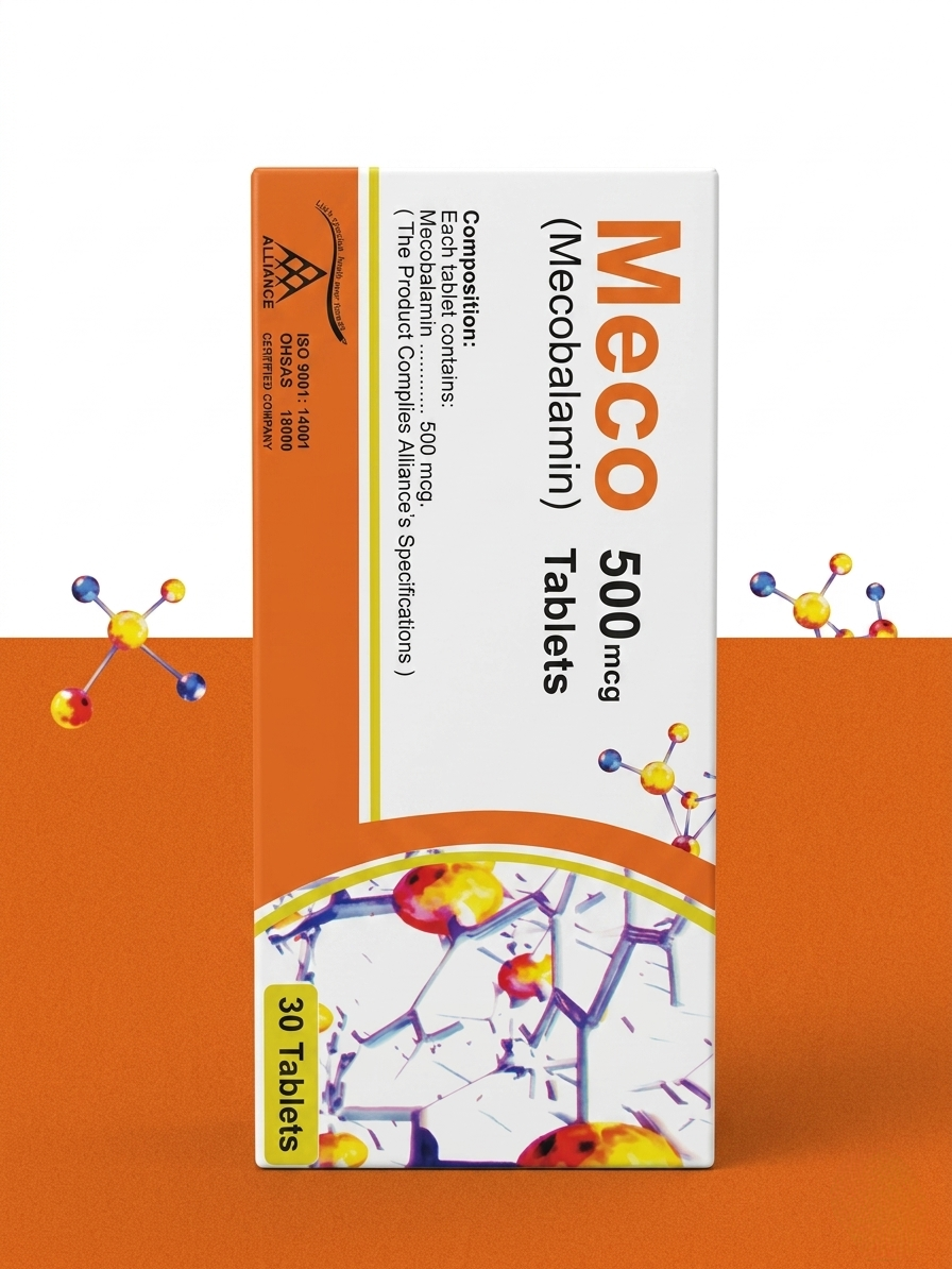 Meco Tablets 500mcg – Mecobalamin Vitamin B12 Nerve Health & Neuropathy Support | Methycobal Alternative 30 Tablets