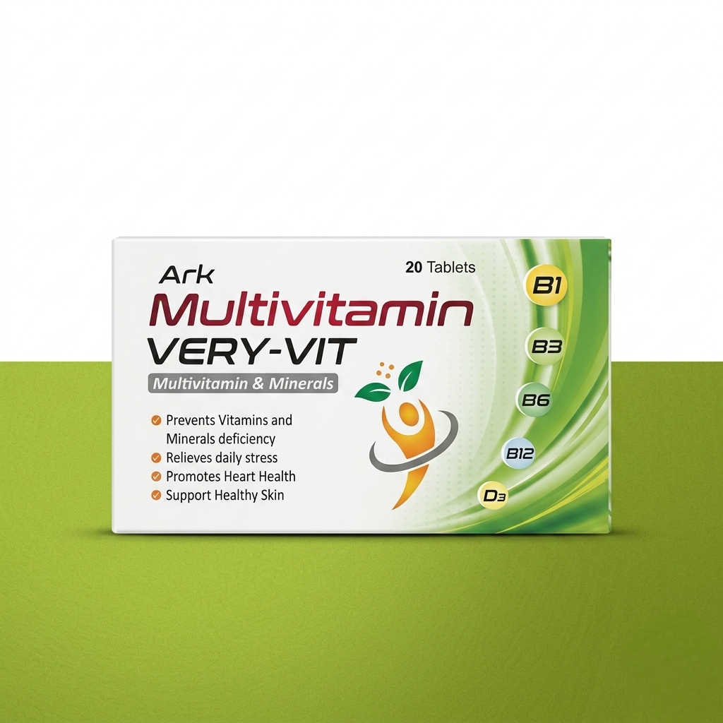 VERY-VIT tablet – Multivitamin & Minerals (20 Tablets) – Supports Heart Health & Skin