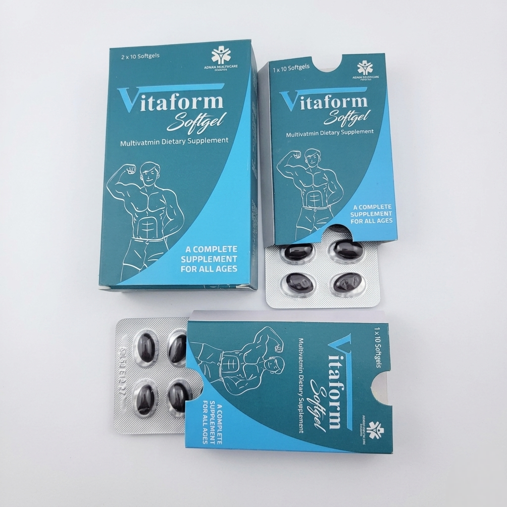 Vitaform Softgel Capsules – Multivitamin & Minerals Energy Immunity & Wellness Support | Centrum Alternative 20 Softgels