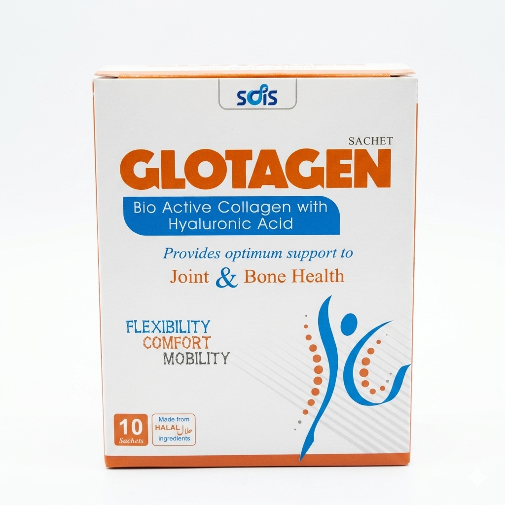 Glotagen Sachets – Bioactive Collagen + Hyaluronic Acid for Joint Support & Mobility |10 Sachets