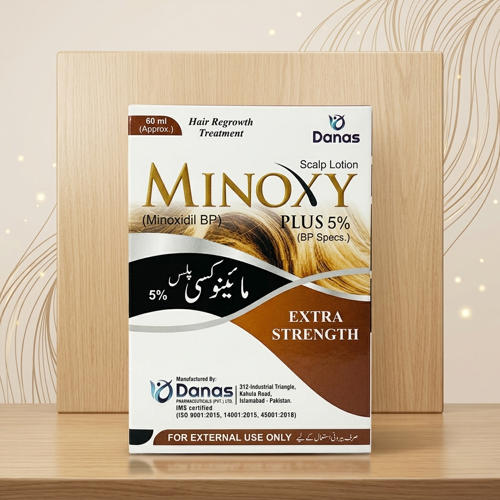 Minoxy Plus 5% Hair growth spray 60ml – Minoxidil Hair Regrowth Treatment for Hair Loss & Baldness - 60ml