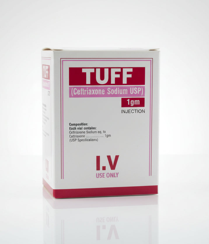 Tuff 1g IV Injection | Ceftriaxone Sodium | Tuff 1g injection price