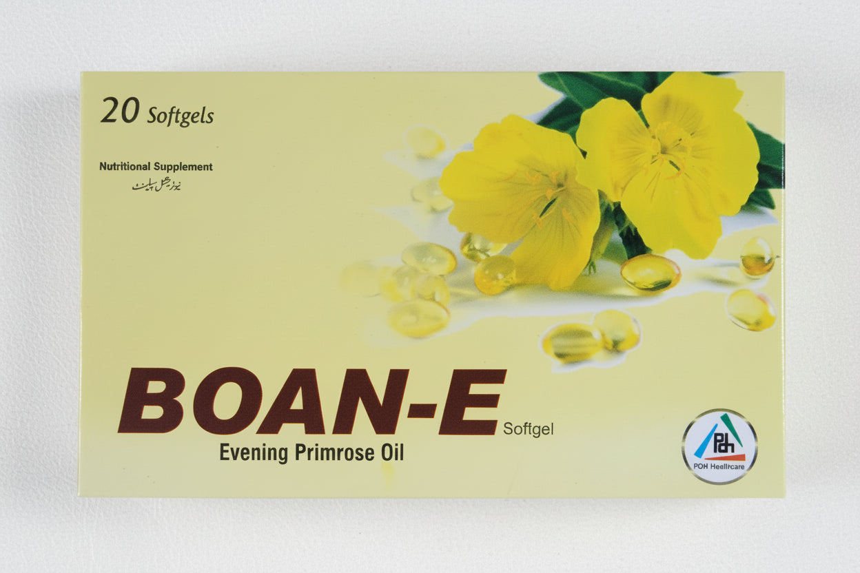 Boan-E Sofgel Capsule –(Evening Primrose Oil 200mg)– 20 Softgel Capsules