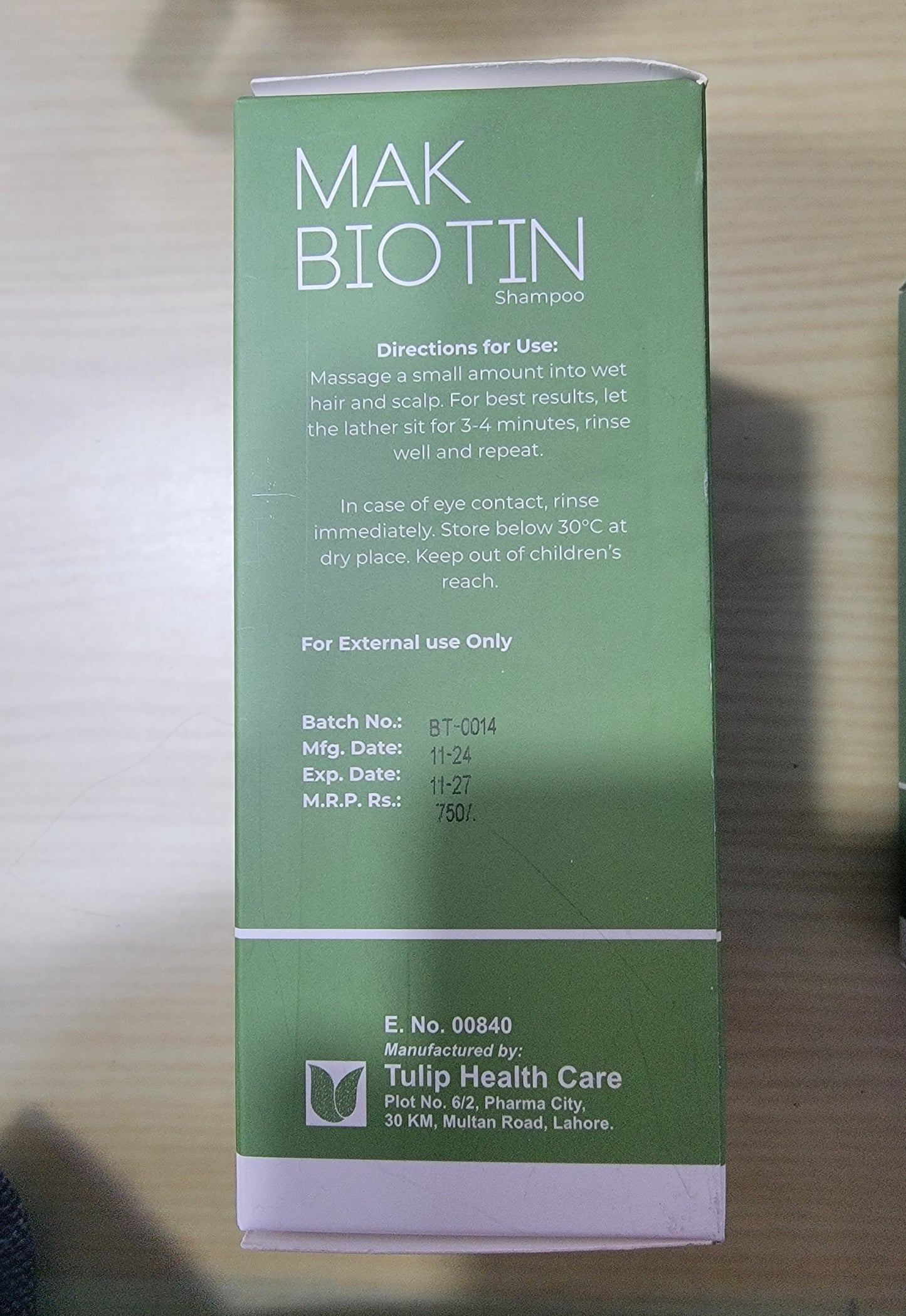 Mak Biotin Shampoo 100ml – (Biotin + Pro-Vitamin B5 + Aloe Vera) Hair Growth & Anti-Hairfall Shampoo - Price in Pakistan