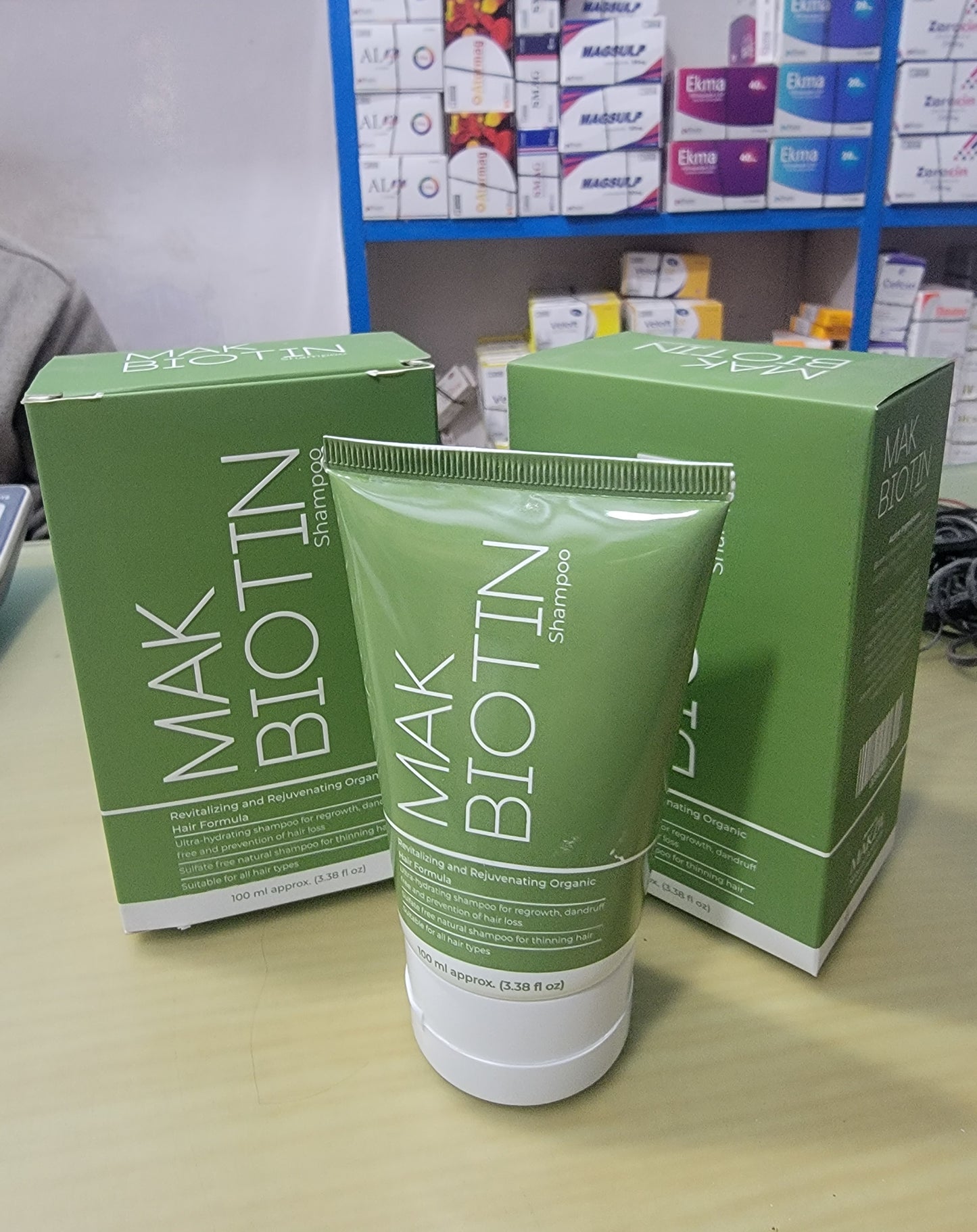 Mak Biotin Shampoo 100ml – (Biotin + Pro-Vitamin B5 + Aloe Vera) Hair Growth & Anti-Hairfall Shampoo - Price in Pakistan