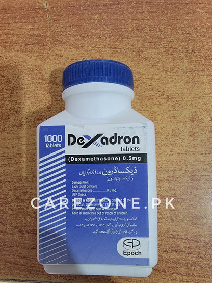 Dexadron Tablets 0.5mg (Dexamethasone Jar Packing)|1000 Tablets