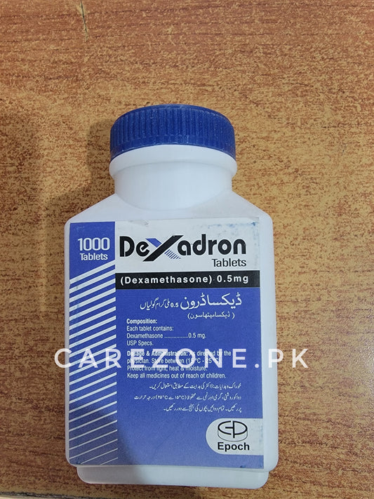 Dexadron Tablets 0.5mg (Dexamethasone Jar Packing)|1000 Tablets