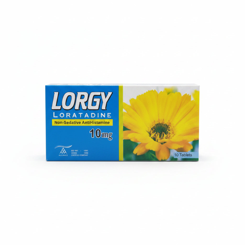 Lorgy 10mg Tablets – Loratadine Non-Drowsy Allergy Relief for Sneezing, Runny Nose & Itching | 10 Tablets