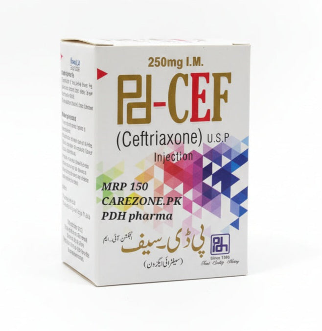 PDCEF 250mg  Injection I.M (Ceftriaxone sodium)