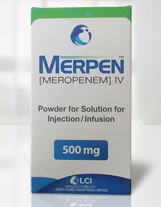 Merpen 500mg Injection IV (Meropenem)- Meropenem injection price in Pakistan