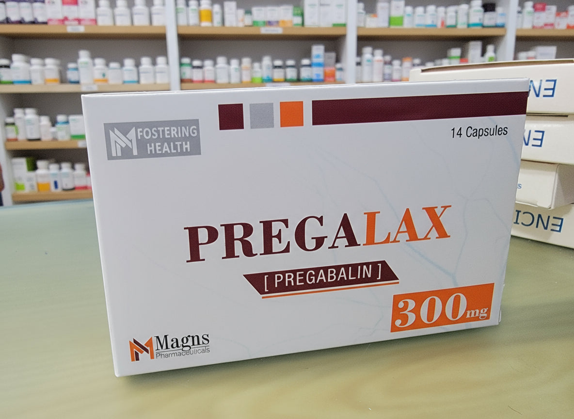 Pregalax 300mg Capsule – Pregabalin – 14 Capsules | Nerve Pain & Anxiety Relief Supplement