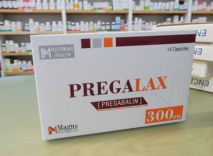 Pregalax 300mg Capsule – Pregabalin – 14 Capsules | Nerve Pain & Anxiety Relief Supplement