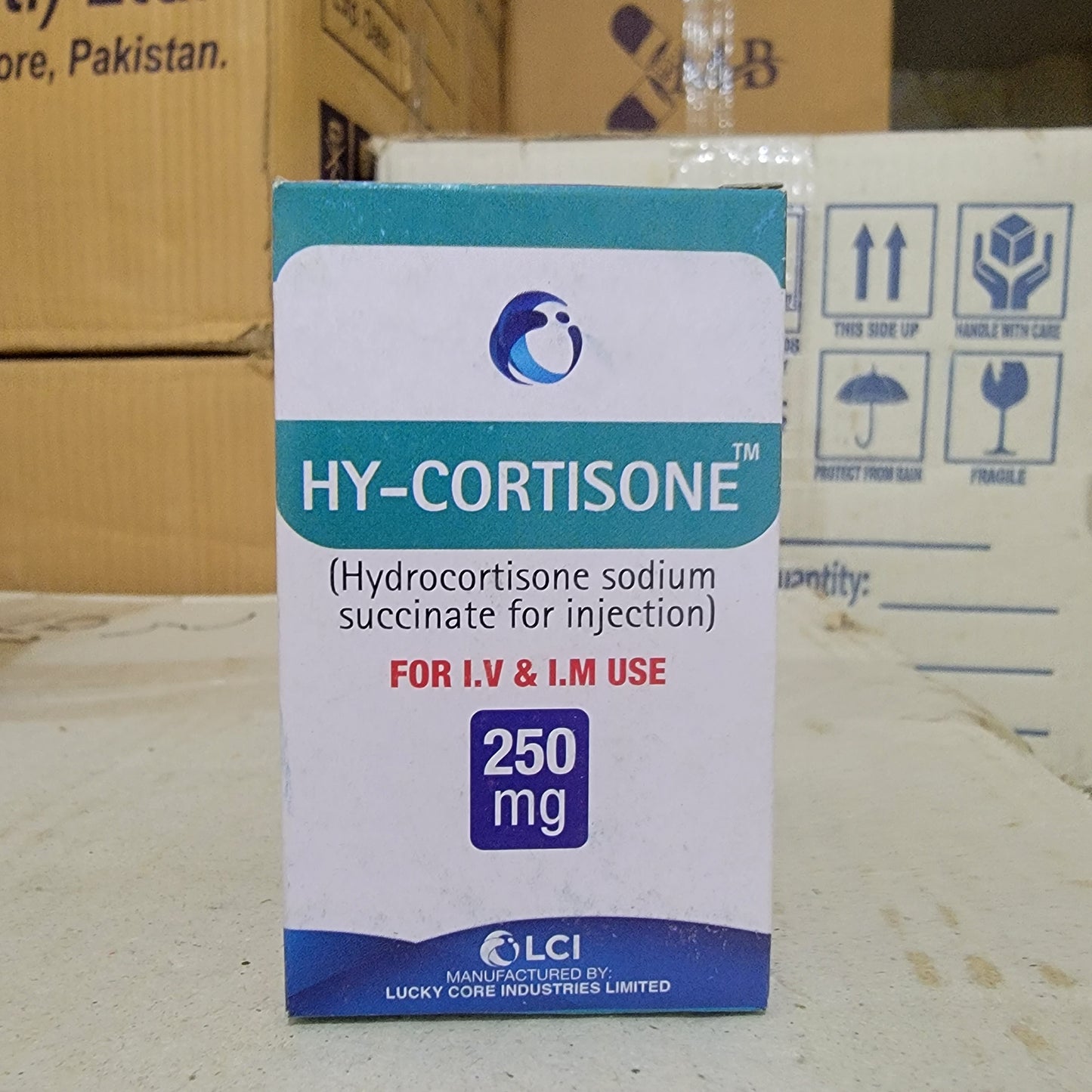 HY-CORTISONE 250 Injection – Hydrocortisone Sodium Succinate -For IV & IM Use -1 Vial