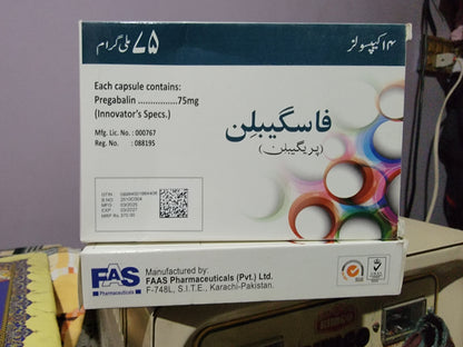 Faasgablin 75mg Capsules (Pregabalin) – 14 Capsules | Nerve Pain & Anxiety Relief