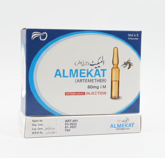 Almekat Injection (Artemether 80mg I.M 1ml) – 5 Ampoules