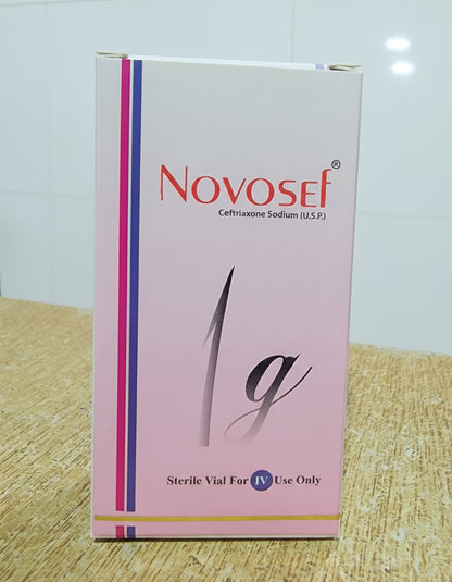 Novosef 1g IV Injection – Ceftriaxone Sodium – For Severe Bacterial Infections