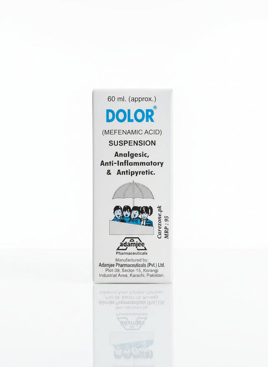 Dolor Syrup 100mg/5ml – Mefenamic Acid – 60ml Syrup for Pain and Fever Relief