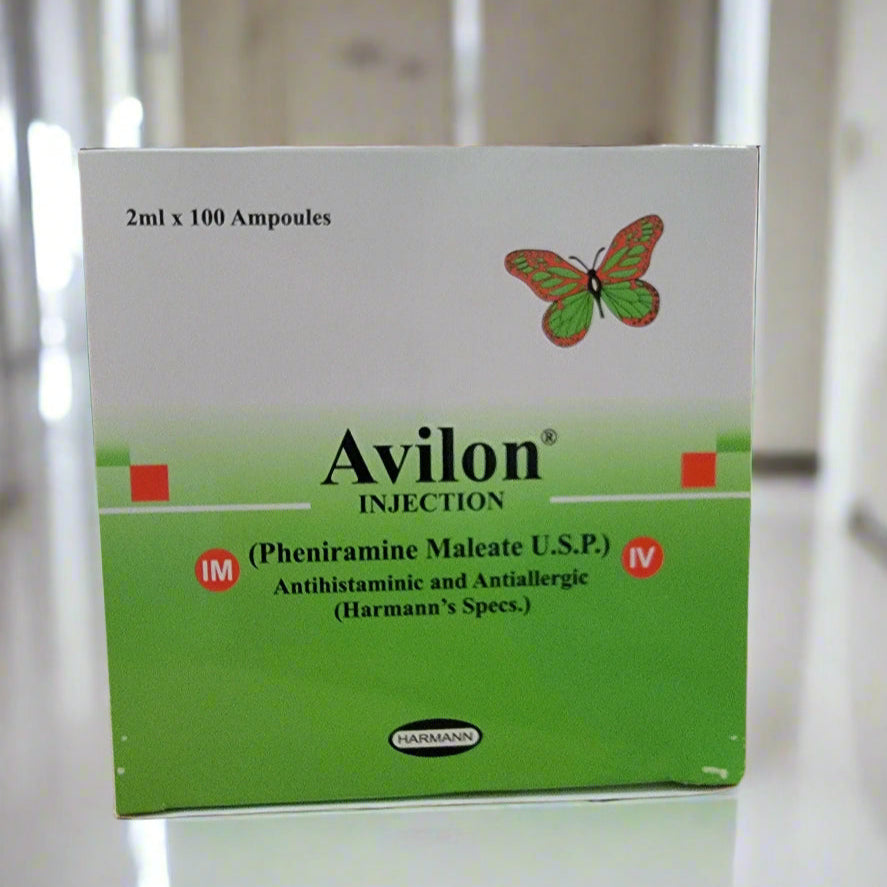 Avilon Injection – Pheniramine Maleate – 2ml × 100 Ampoules | Antihistaminic & Antiallergic