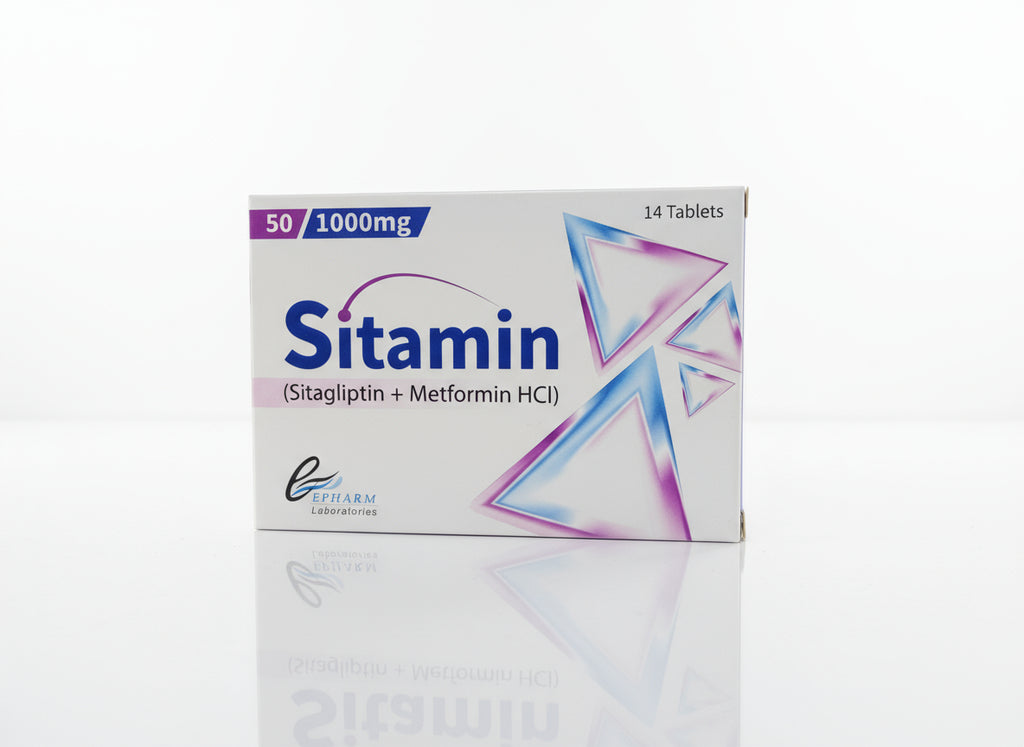 Sitamin 50/1000mg tablet (Sitagliptin + Metformin HCl) – Diabetes Control & Blood Sugar Management | 14 Tablets | Sitamin Price in Pakistan