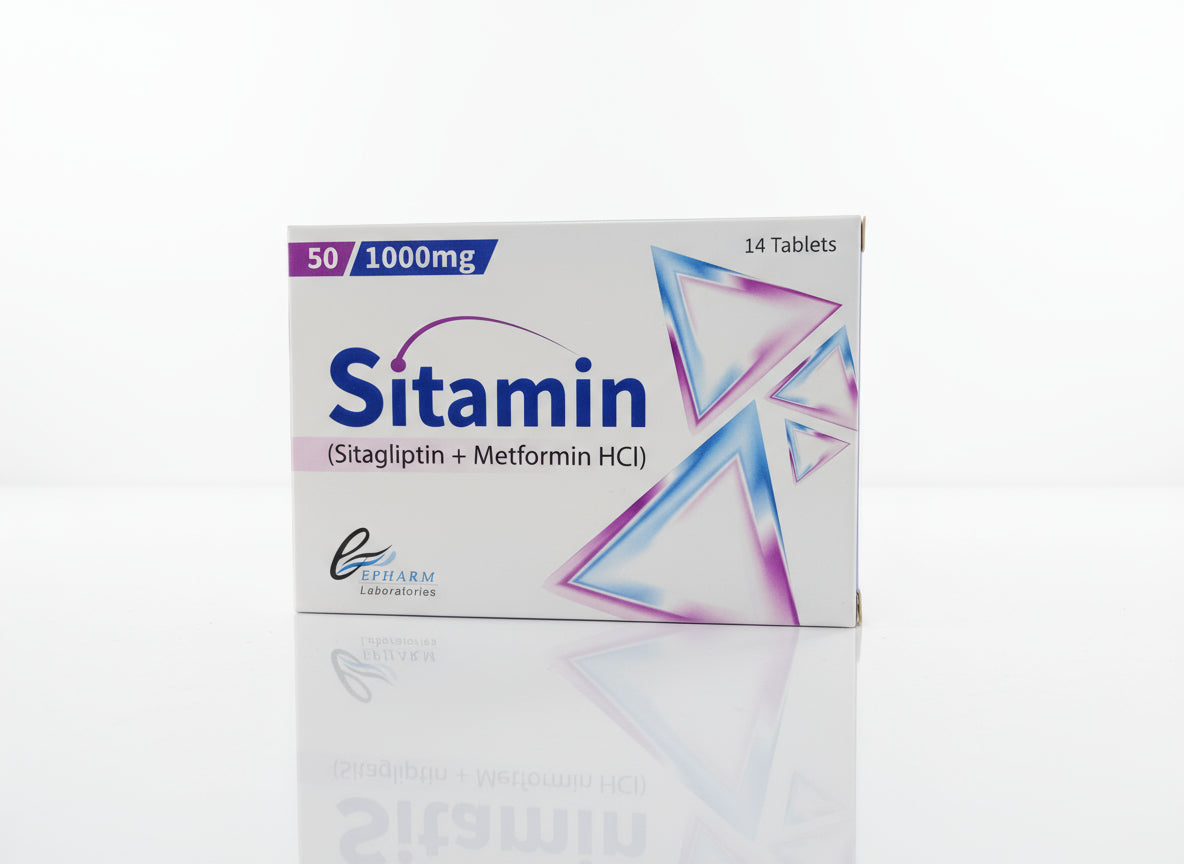 Sitamin 50/1000mg tablet (Sitagliptin + Metformin HCl) – Diabetes Control & Blood Sugar Management | 14 Tablets | Sitamin Price in Pakistan