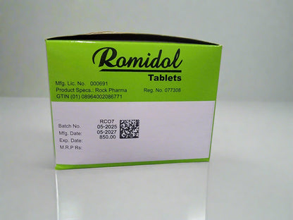 Romidol Tablets (Paracetamol+Caffeine+Chlorpheniramine Maleate)- 200 Tablets -For Pain, Fever, Flu & Tension Relief