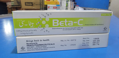 Beta-C Cream – Betamethasone + Clotrimazole – 15g | Anti-Allergic & Anti-Fungal Cream