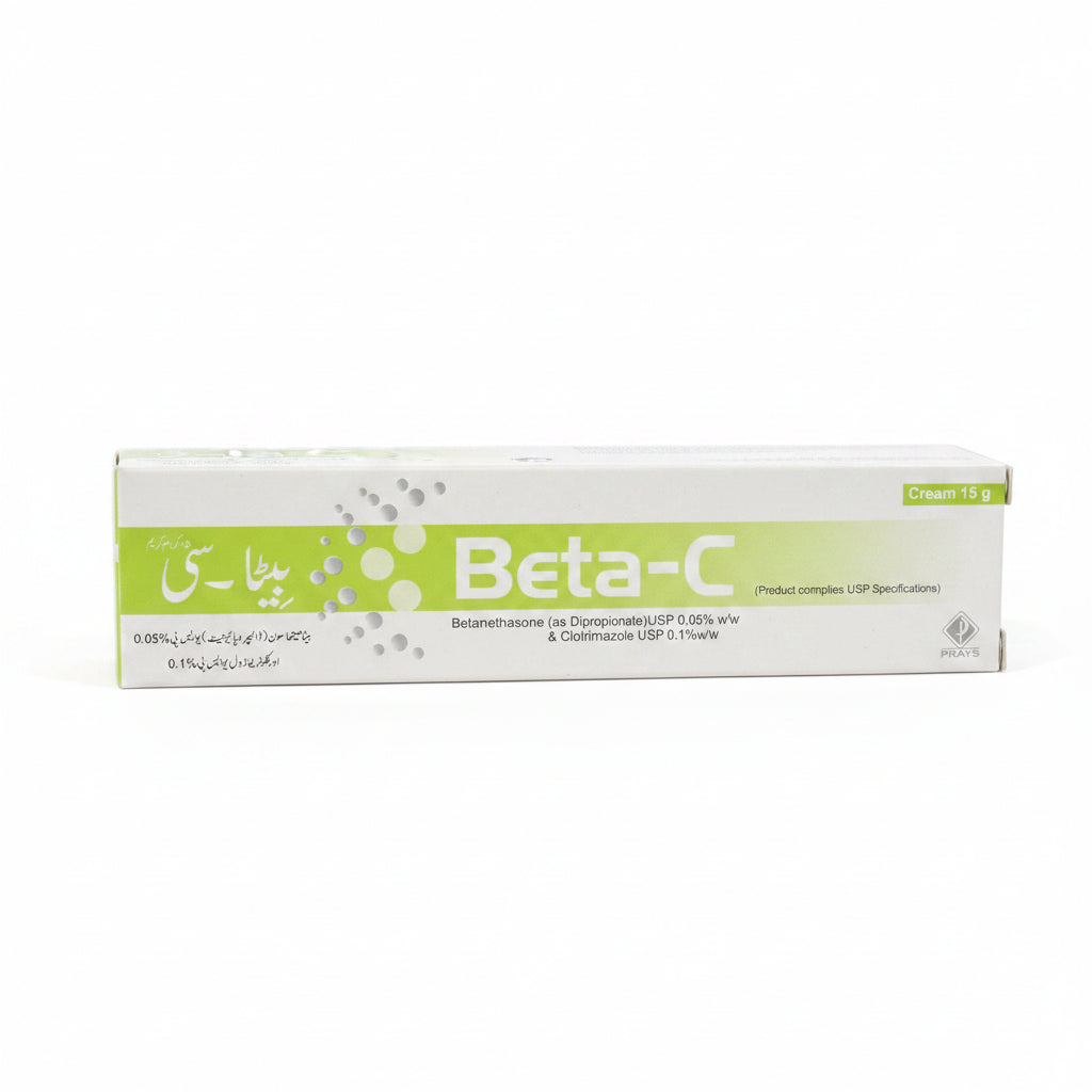 Beta-C Cream (Betamethasone + Clotrimazole) 15g | Anti-Allergic & Anti-Fungal Cream