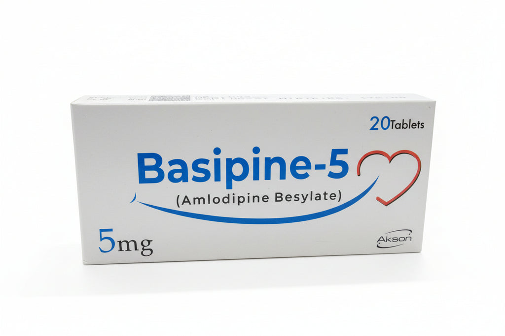 Basipine-5 (Amlodipine Besylate 5mg) Tablets for Blood Pressure Control-20 tablet