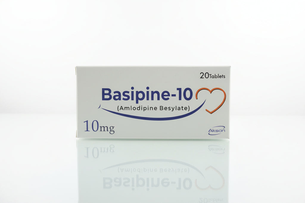 Basipine-10 (Amlodipine Besylate 10mg Tablets for Blood Pressure Control) - 20 tablets